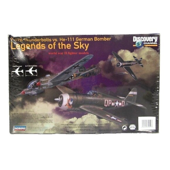 WWII three fighter planes plastic model kit skill level 2 LINDBERG 1999, NEW - Picture 4 of 4